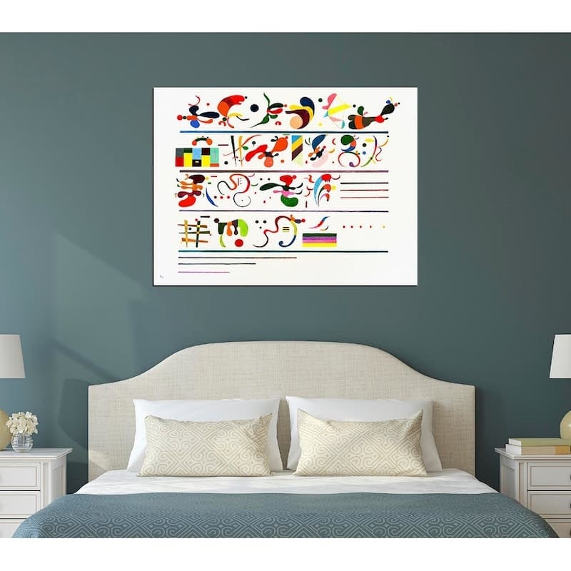 Epic Graffiti "Succession" by Wassily Kandinsky Giclee Canvas Wall Art - White