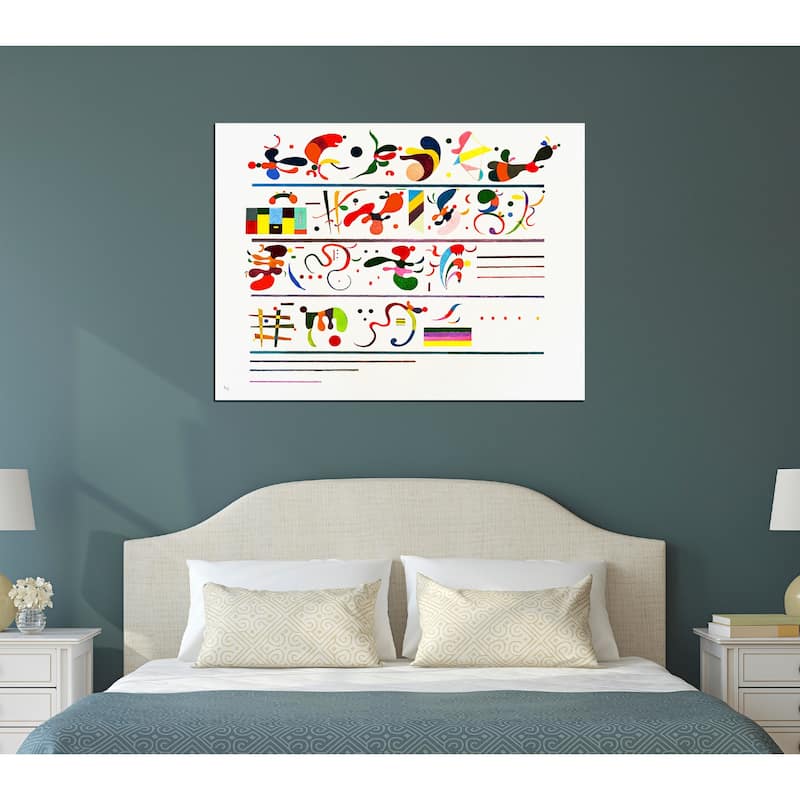 Epic Graffiti "Succession" by Wassily Kandinsky Giclee Canvas Wall Art - White