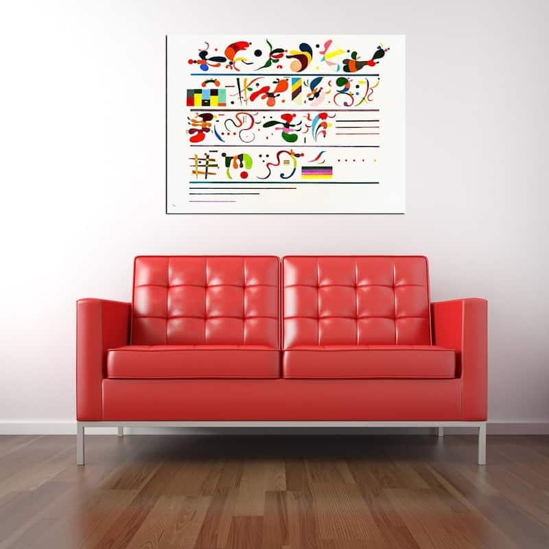 Epic Graffiti "Succession" by Wassily Kandinsky Giclee Canvas Wall Art - White