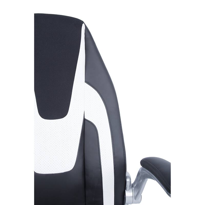 Somette Black and White 2-Tone Adjustable Computer Chair