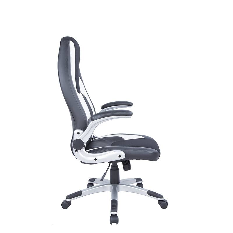 Somette Black and White 2-Tone Adjustable Computer Chair
