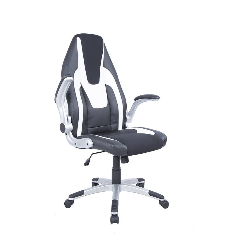 Somette Black and White 2-Tone Adjustable Computer Chair