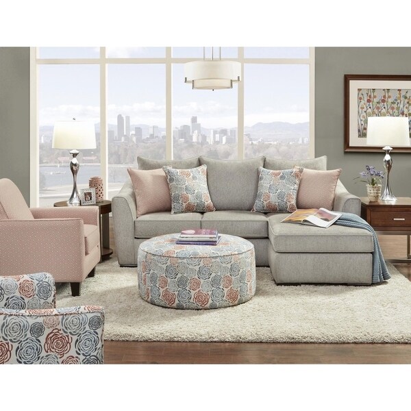 Glory Silver Beige Sofa Chaise