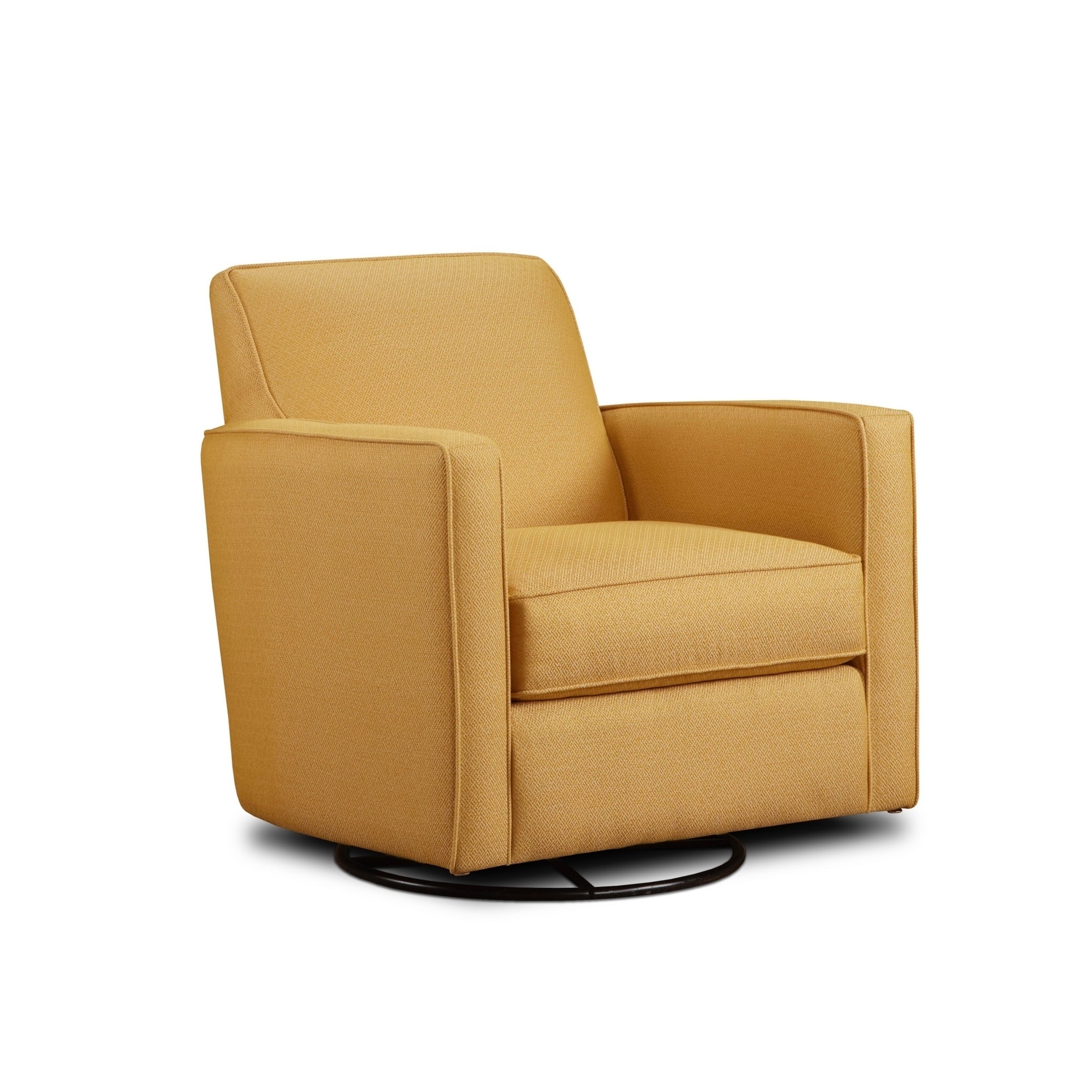 yellow swivel accent chair