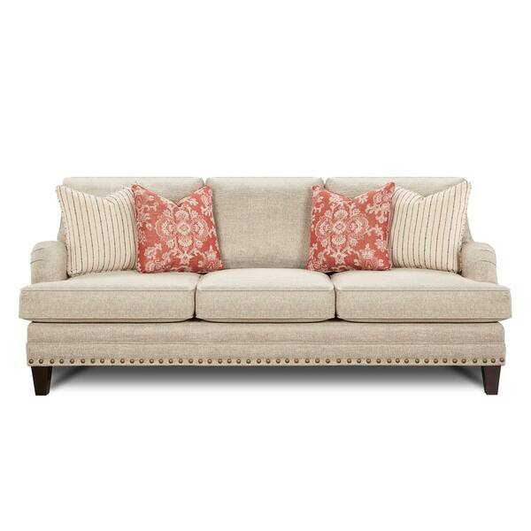 Shop Longevity Muslin Beige Sofa Free Shipping Today Overstock