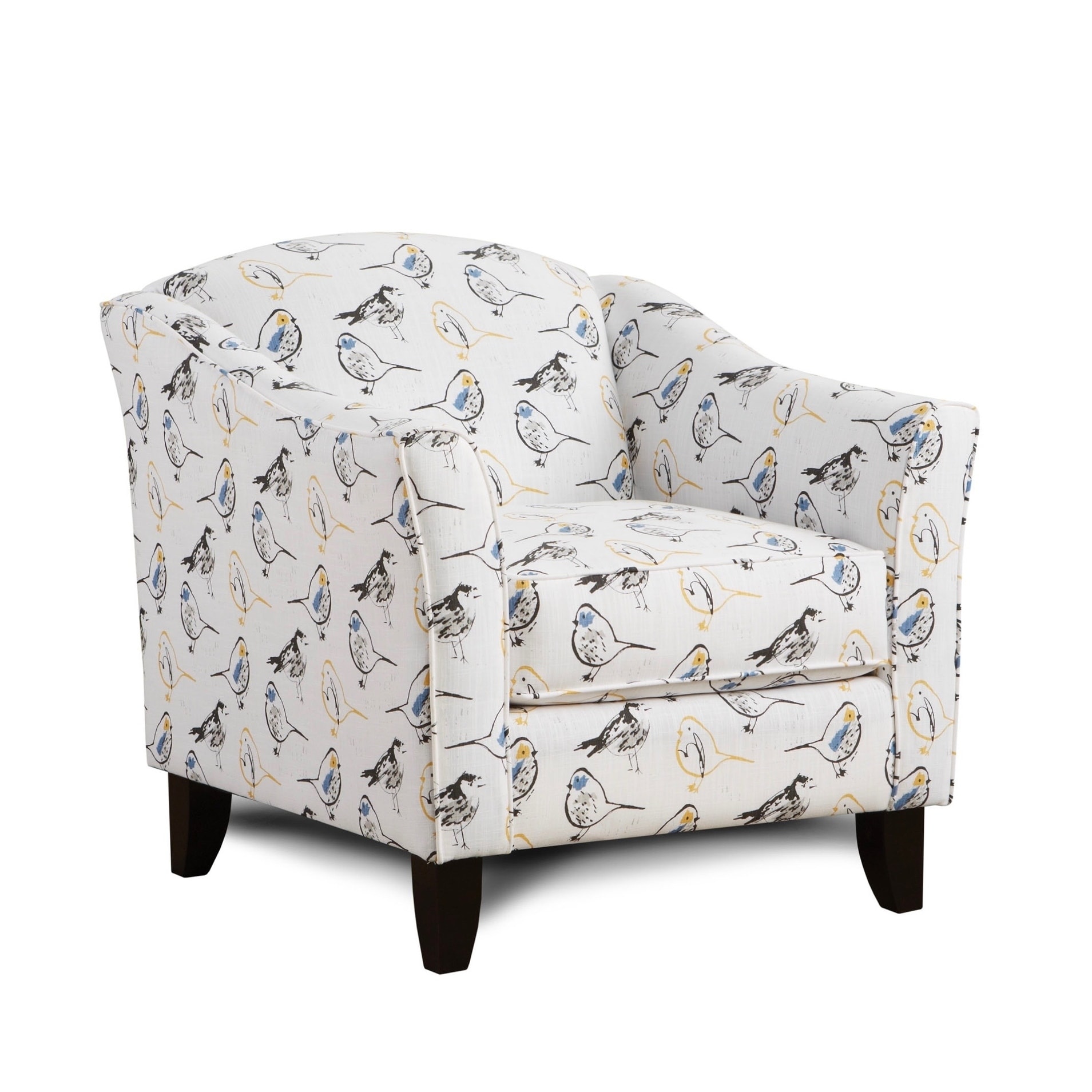 Shop Transitional Bird Toile Brazilian Yellow Accent Arm Chair