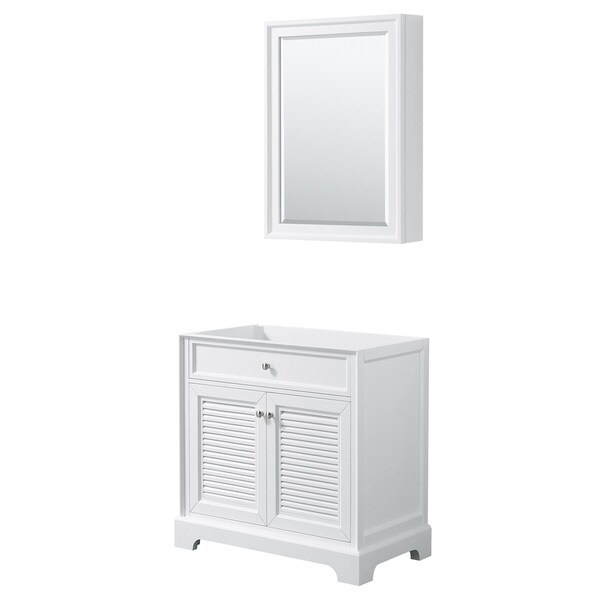 Tamara 30-inch White Single Vanity Cabinet, Med Cab