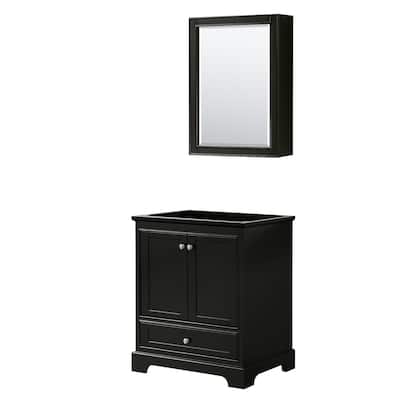 Deborah 30-inch Dark Espresso Single Vanity Cabinet, Med Cab