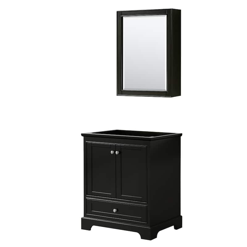 Deborah 30-inch Dark Espresso Single Vanity Cabinet, Med Cab