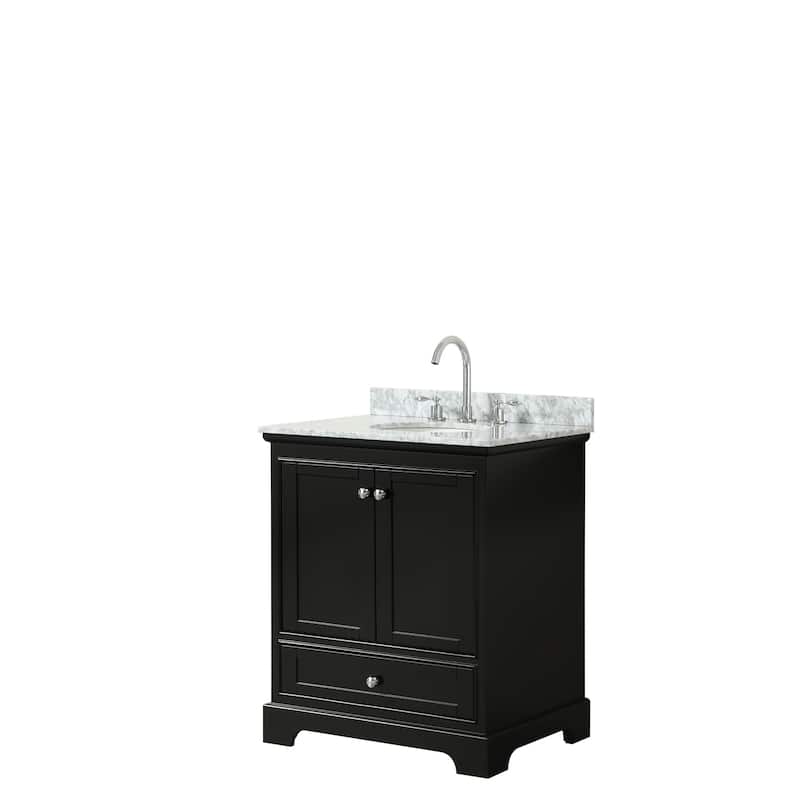Deborah 30-inch Dark Espresso Single Vanity, Oval Sink, No Mirror