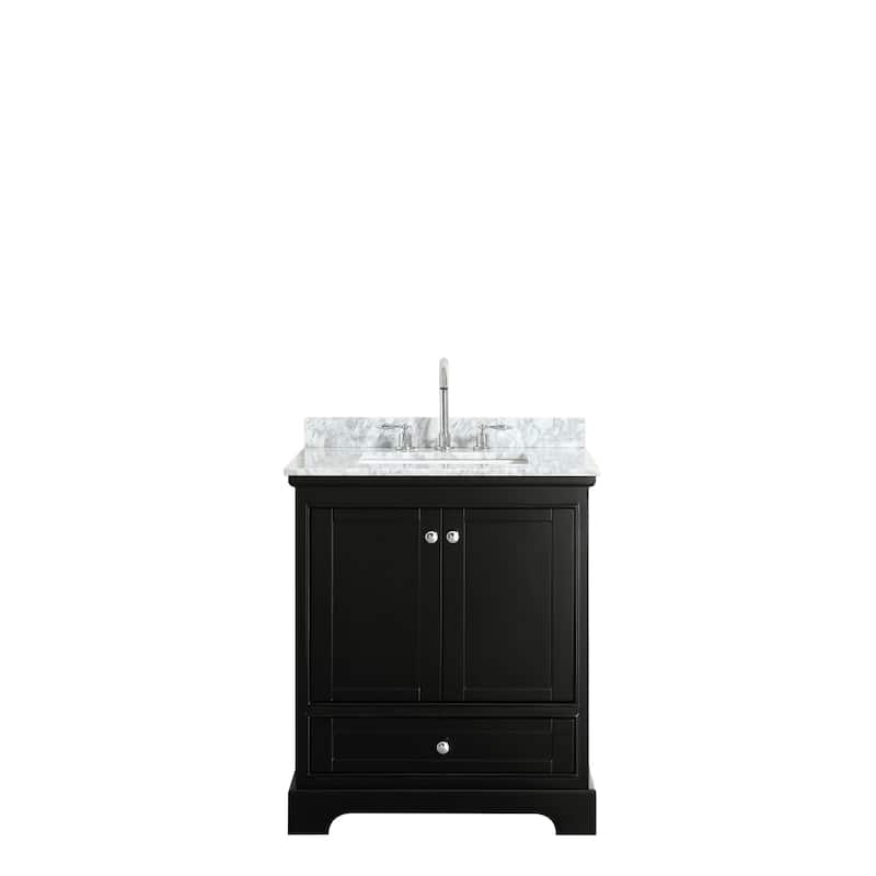 Deborah 30-inch Dark Espresso Single Vanity, Square Sink, No Mirror