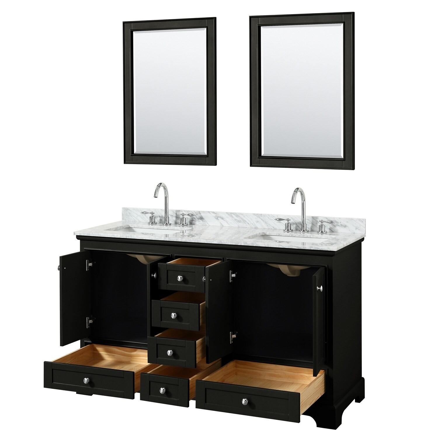 Deborah 60 Inch Dark Espresso Dbl Vanity Square Sinks 24 60 Inch Dark Espresso Dbl Vanity