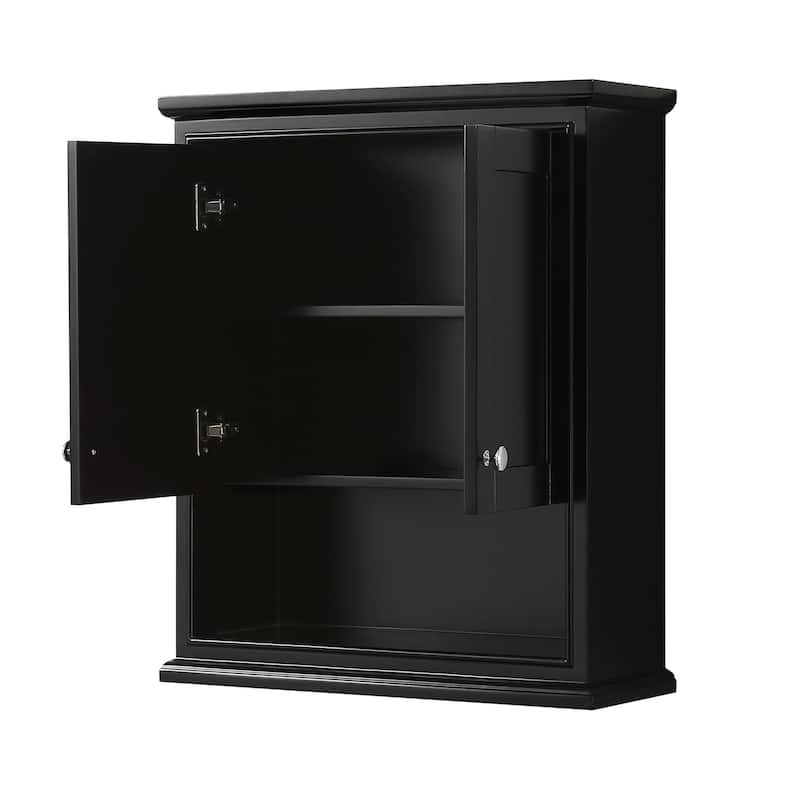 Deborah Wall-Mounted Storage Cabinet in Dark Espresso