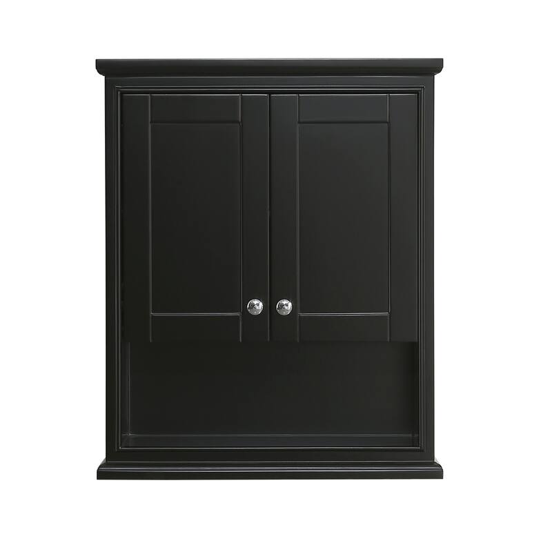 Deborah Wall-Mounted Storage Cabinet in Dark Espresso