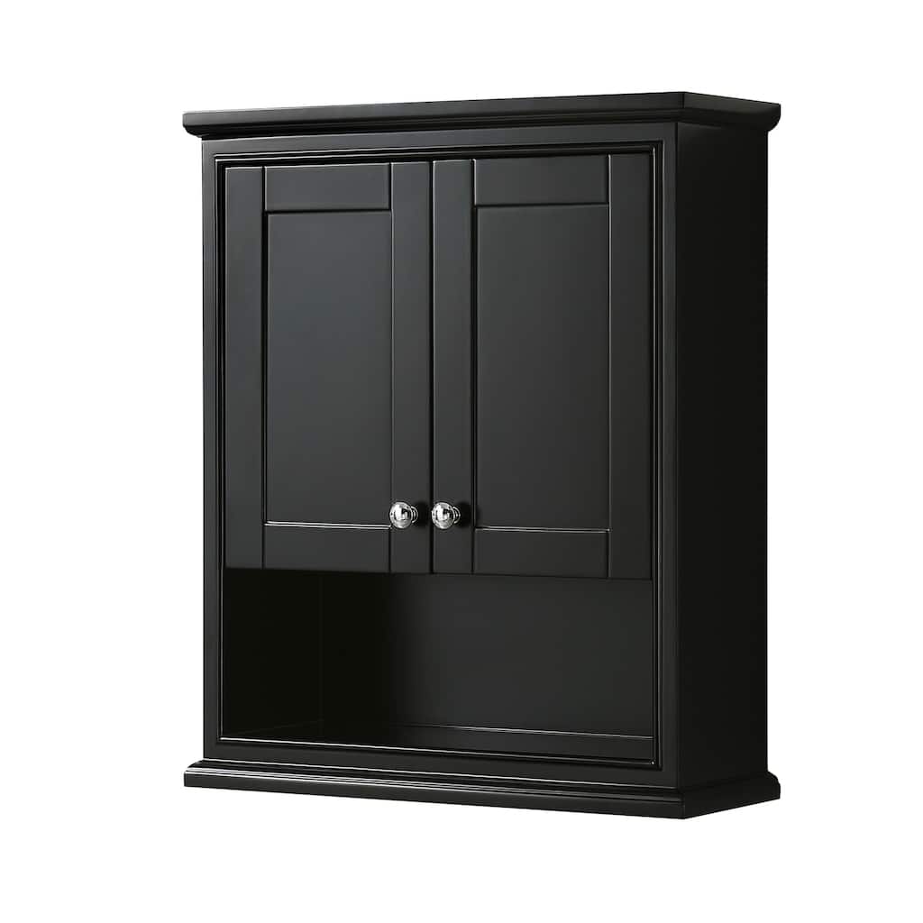 Deborah Wall-Mounted Storage Cabinet in Dark Espresso