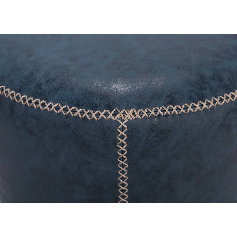 Somette 5305 Round Vintage Upholstered Ottoman