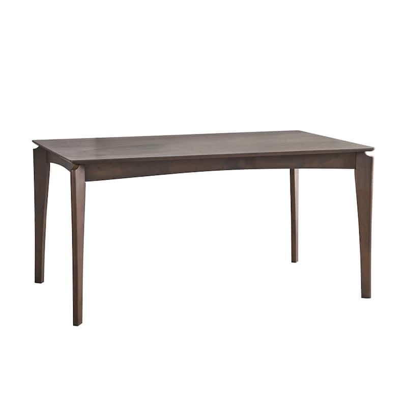Wren Mid-Century 6-Seater Rubberwood Dining Table with Walnut Veneer by Christopher Knight Home