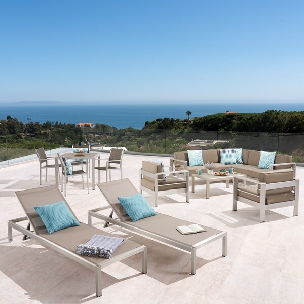 Shop Cape Coral Outdoor Dining Set Sectional Sofa Set