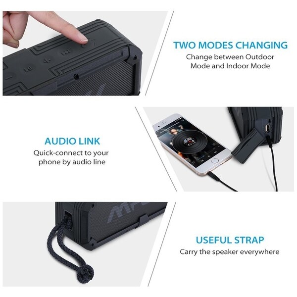 mpow bass bluetooth speaker