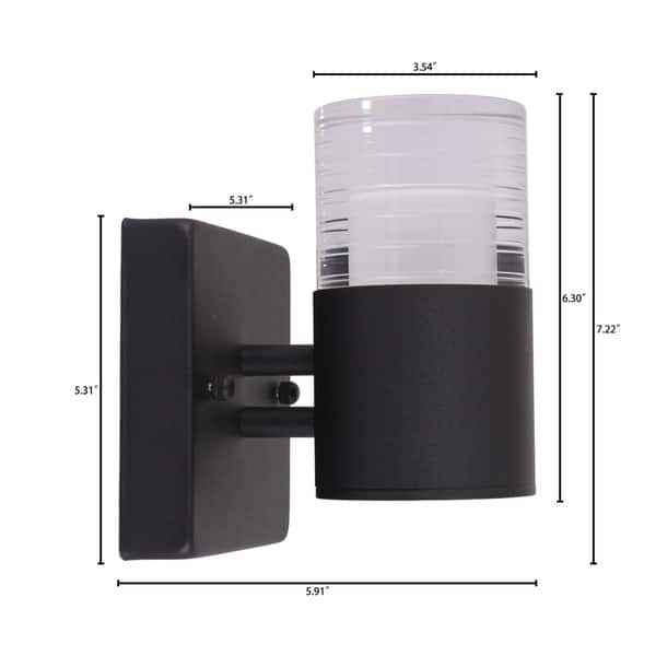1light Black LED Indoor/Outdoor Wall Sconce Overstock 25433657