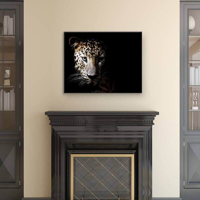 Masterpiece Art Gallery In the Shadows Leopard By Belle Maison Canvas Art Print