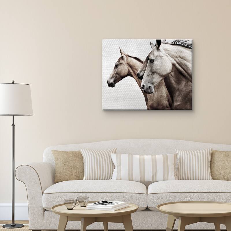 Masterpiece Art Gallery Grace In Profile Horses By Belle Maison Canvas Art Print