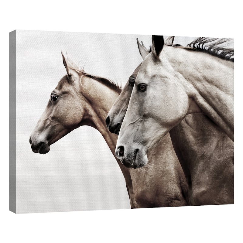 Masterpiece Art Gallery Grace In Profile Horses By Belle Maison Canvas Art Print