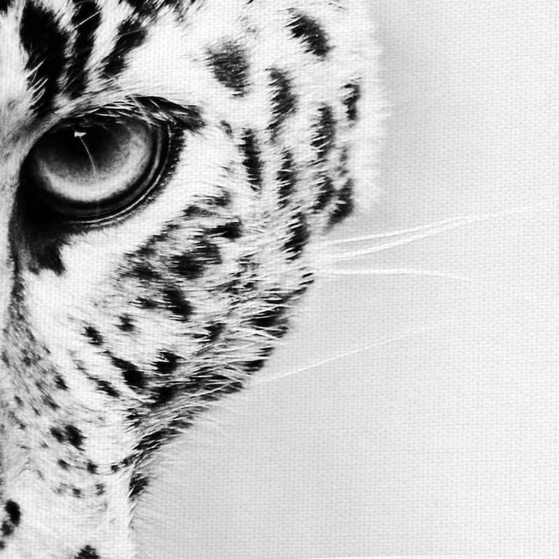Masterpiece Art Gallery Leopard Crop by Belle Maison Black and White Canvas Photo Art Print