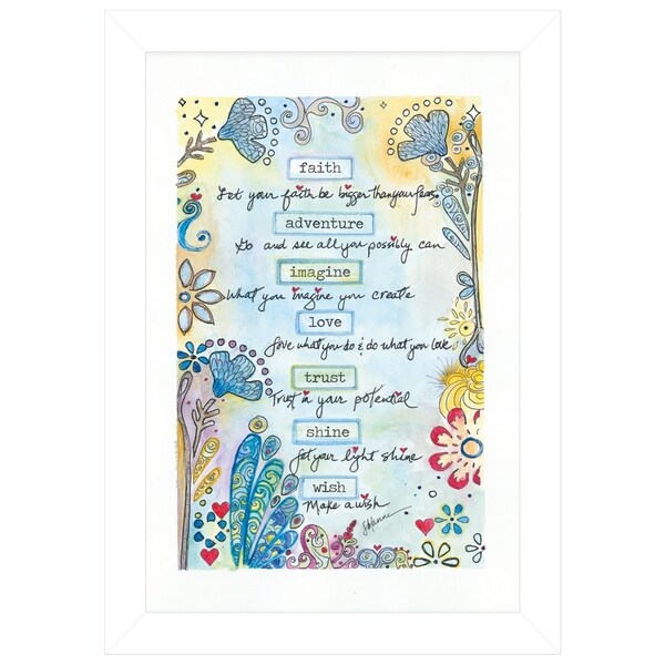 "Living" by Lorri Hanna, Ready to Hang Framed Print, White Frame