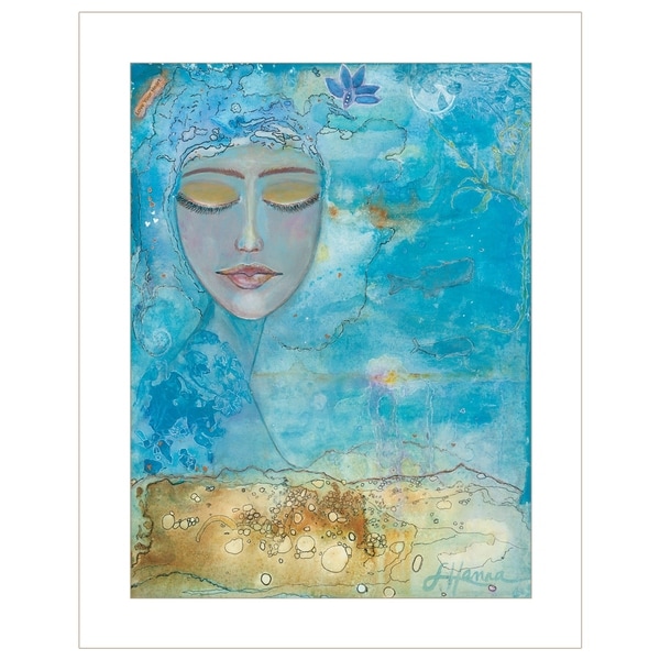 "Sea Goddess" by Lorri Hanna, Ready to Hang Framed Print, White Frame