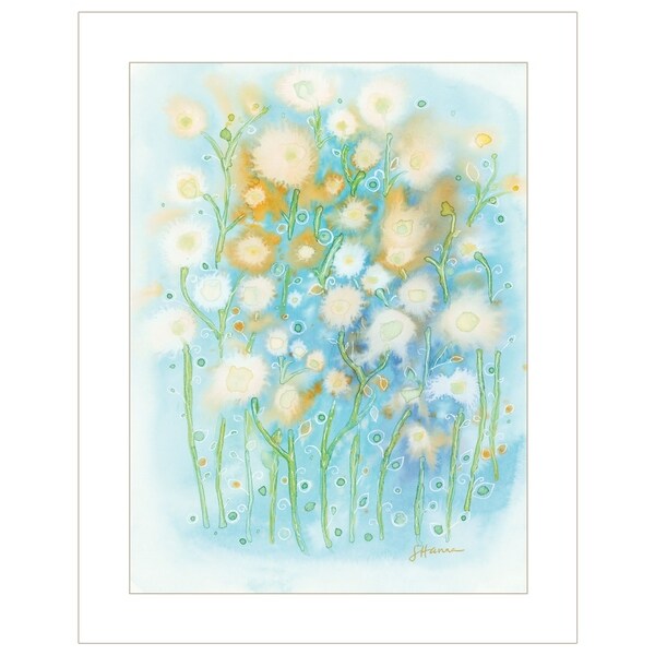 "Dandelions" by Lorri Hanna, Ready to Hang Framed Print, White Frame