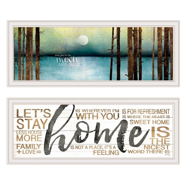 V558-226G "Love / Home" 2-Piece Vignette by Marla Rae, White Frame
