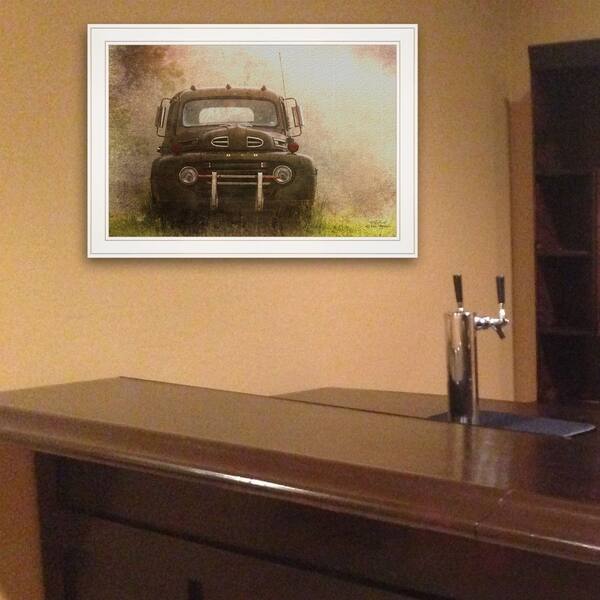 Old Ford Pickup Truck By Ron Jones Ready To Hang Framed Print White Frame