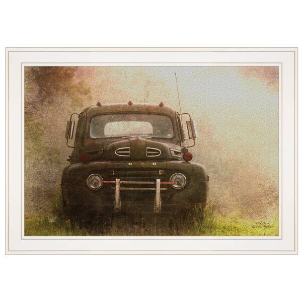 Old Ford Pickup Truck By Ron Jones Ready To Hang Framed Print White Frame