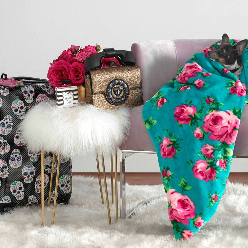 Betsey Johnson Bouqet Day Ultra Soft Plush Throw