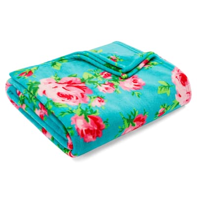Betsey Johnson Bouqet Day Ultra Soft Plush Throw