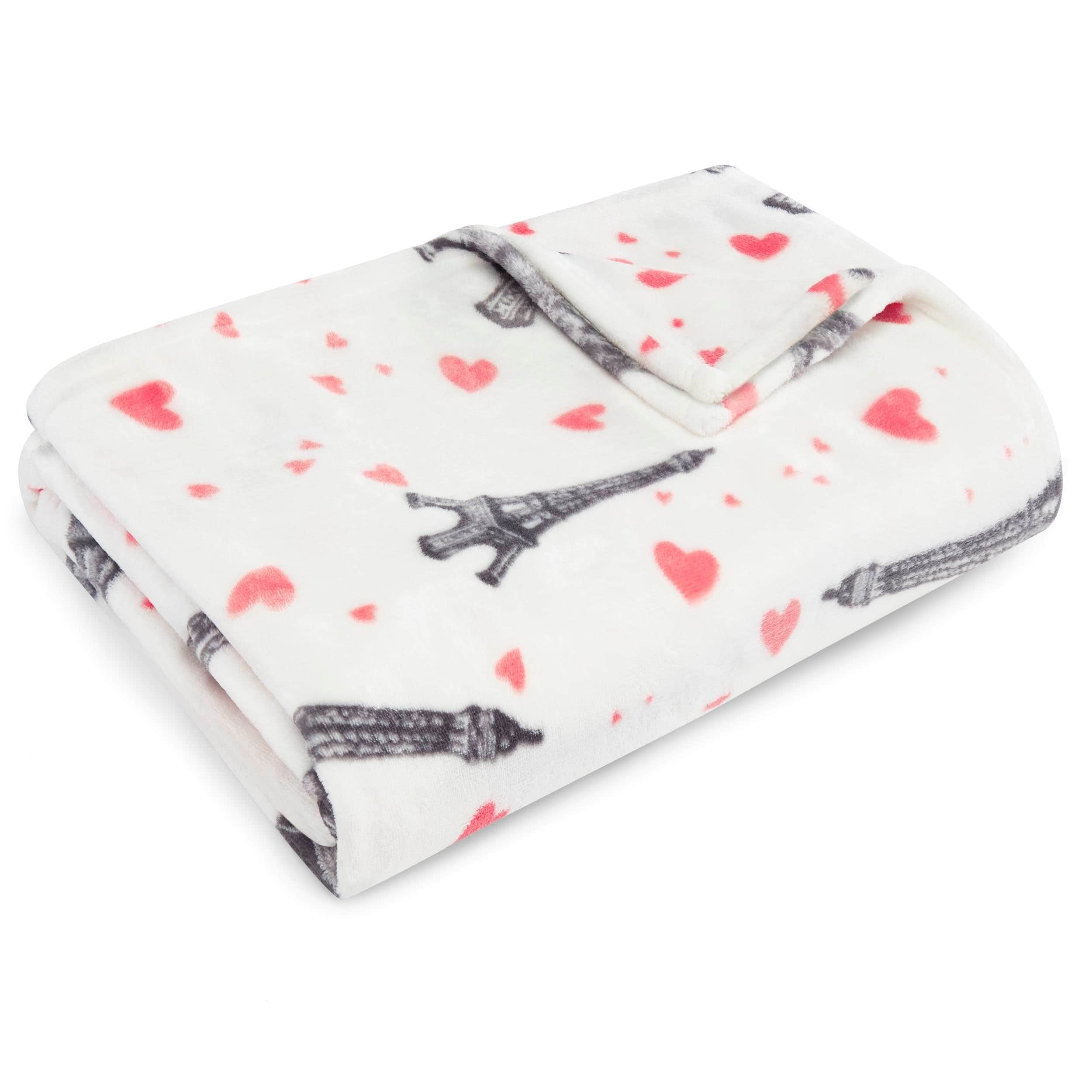 Betsey Johnson Paris Love Ultra Soft Plush Throw