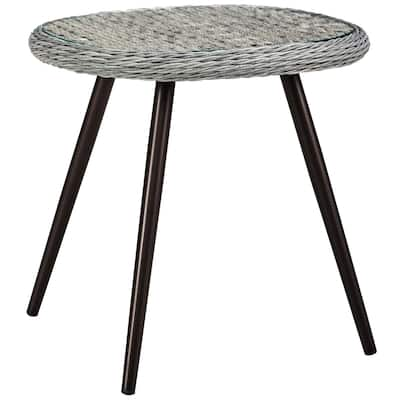 Rattan Side Table - n/a