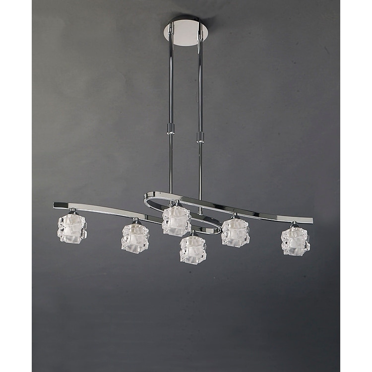 Six Light S-Shaped Chandelier (Chrome) - Chandeliers For Bedrooms by Overstock.com