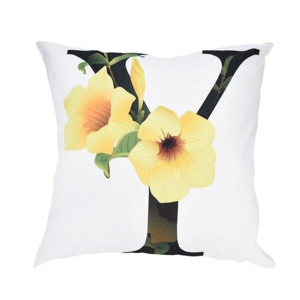 Alphabet Print Pillow Case Polyester Sofa Car Cushion Cover-A99