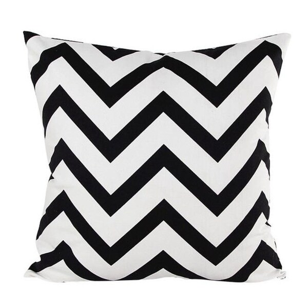 Wavy Striped Pillowcase With Hidden Zip Closure-A157