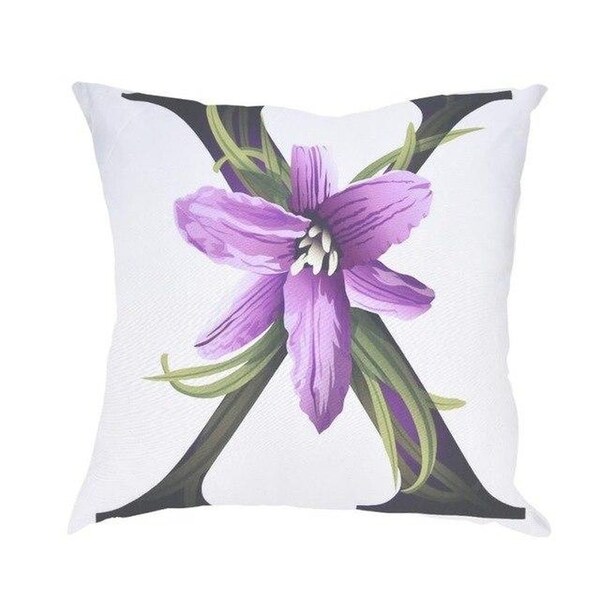 Alphabet Print Pillow Case Polyester Sofa Car Cushion Cover-A98