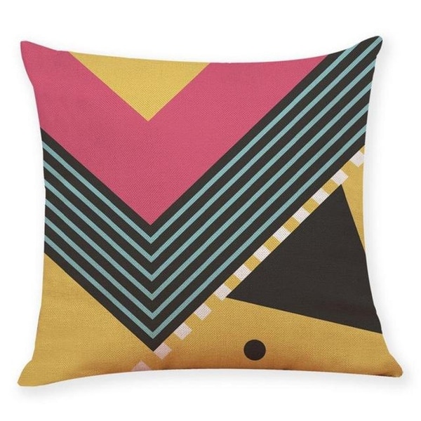 Linen Blend Memphis Style Sofa Throw Pillowcase-A163