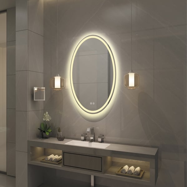 Frameless Wall Mounted LED Bathroom Mirror