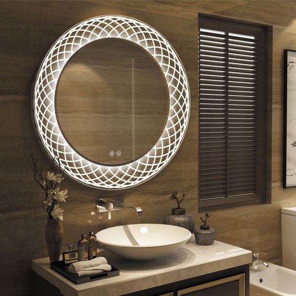 Shop Frameless Wall Mounted Led Bathroom Mirror Free Shipping Today 