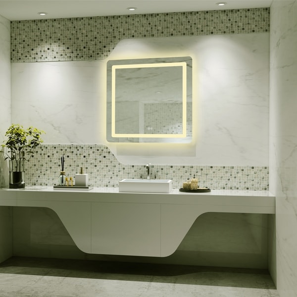 Frameless Wall Mounted LED Bathroom Mirror