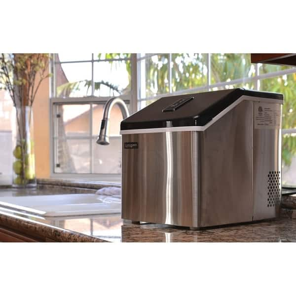 Shop Luma Comfort Portable Clear Ice Maker 28 Lb Stainless Steel