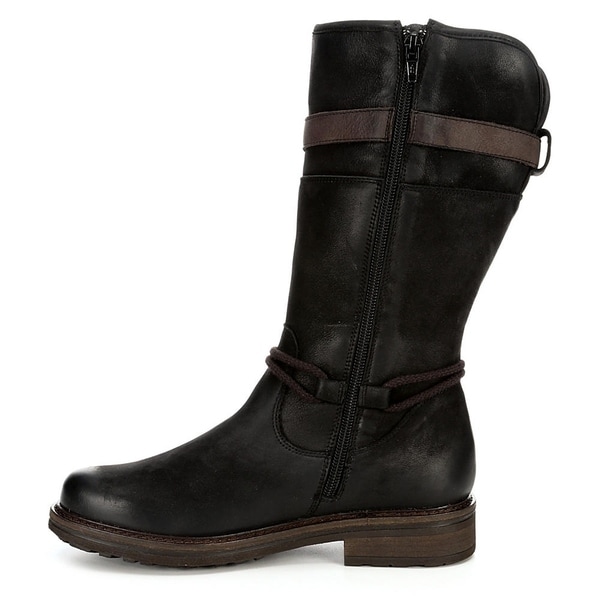 mid calf leather womens boots