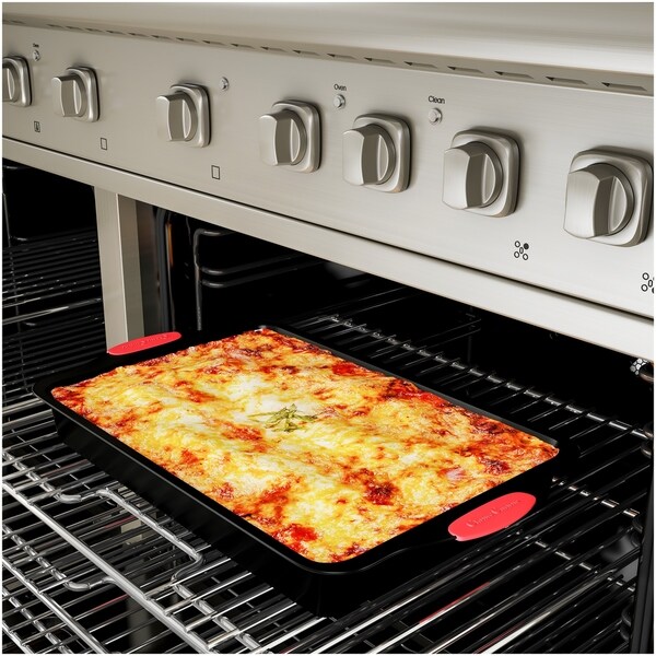 Baking Pans-2 Piece Nonstick Rectangular Cookware Set, Silicone Grip Handles by Classic Cuisine. Opens flyout.