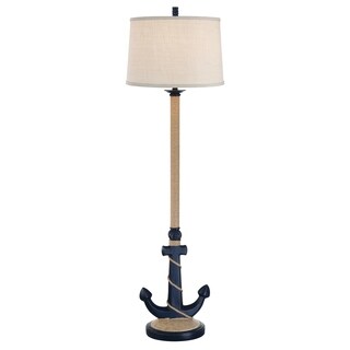 navy blue tripod floor lamp